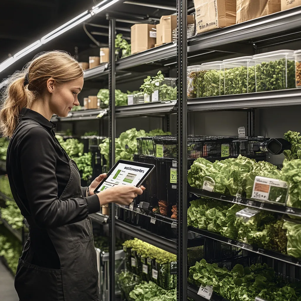 Tablet met overzicht van voorraadniveaus en besteladvies