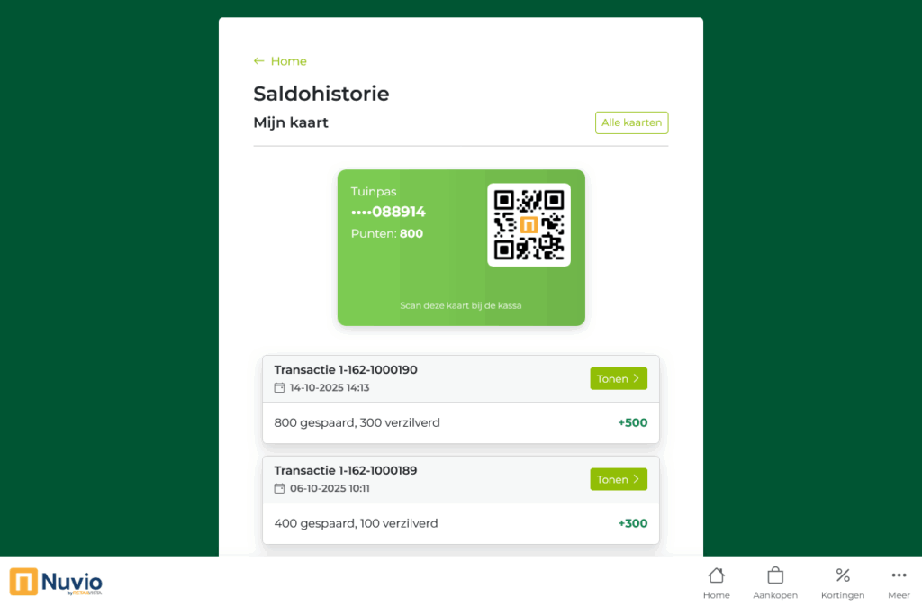 Nuvio stand van zaken – RetailVista Nuvio stand van zaken | Saldohistorie NL