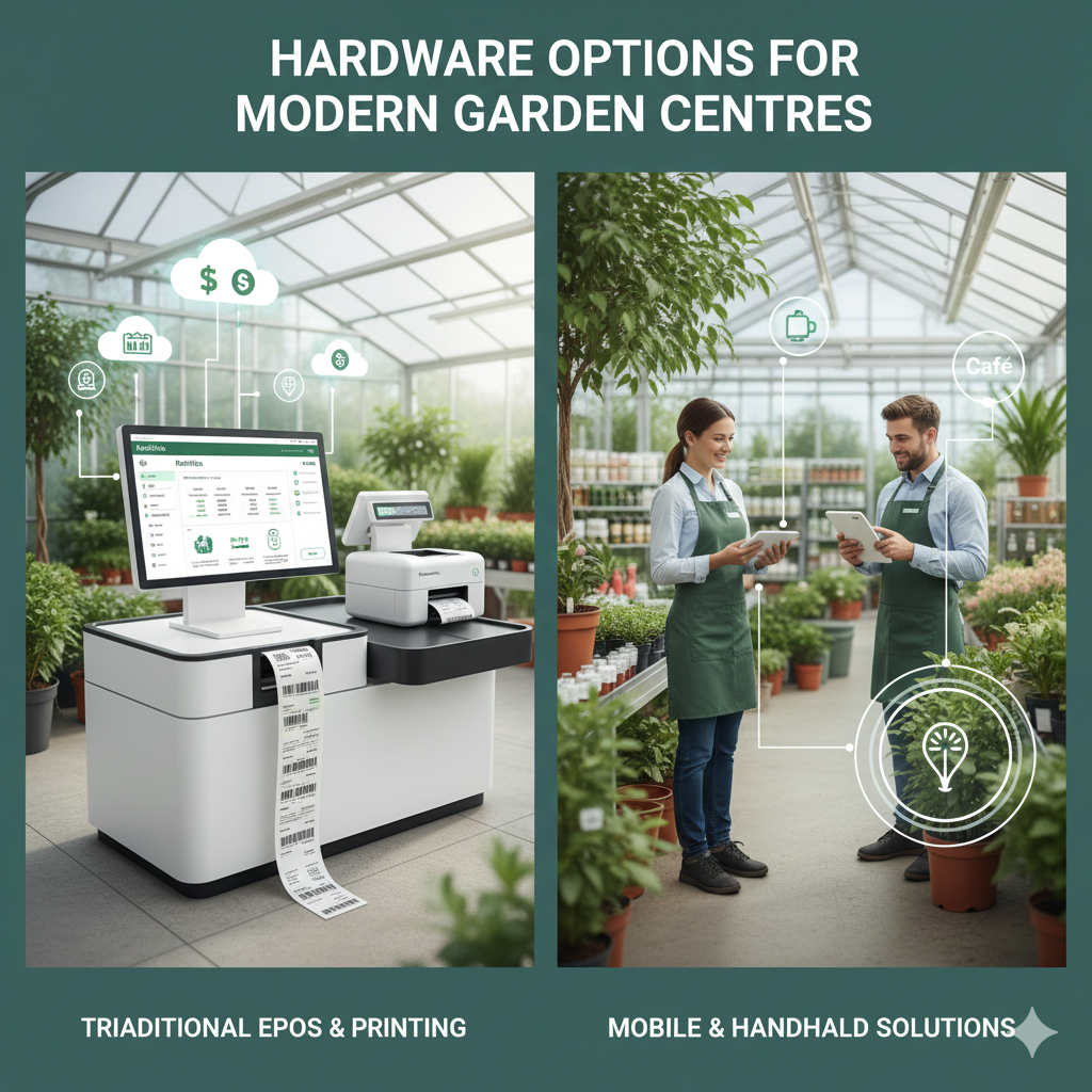 Modern garden centre checkout with RetailVista EPoS system