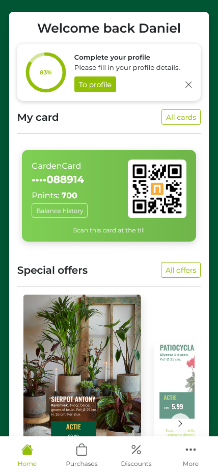 Customer Loyalty Program Management Interface