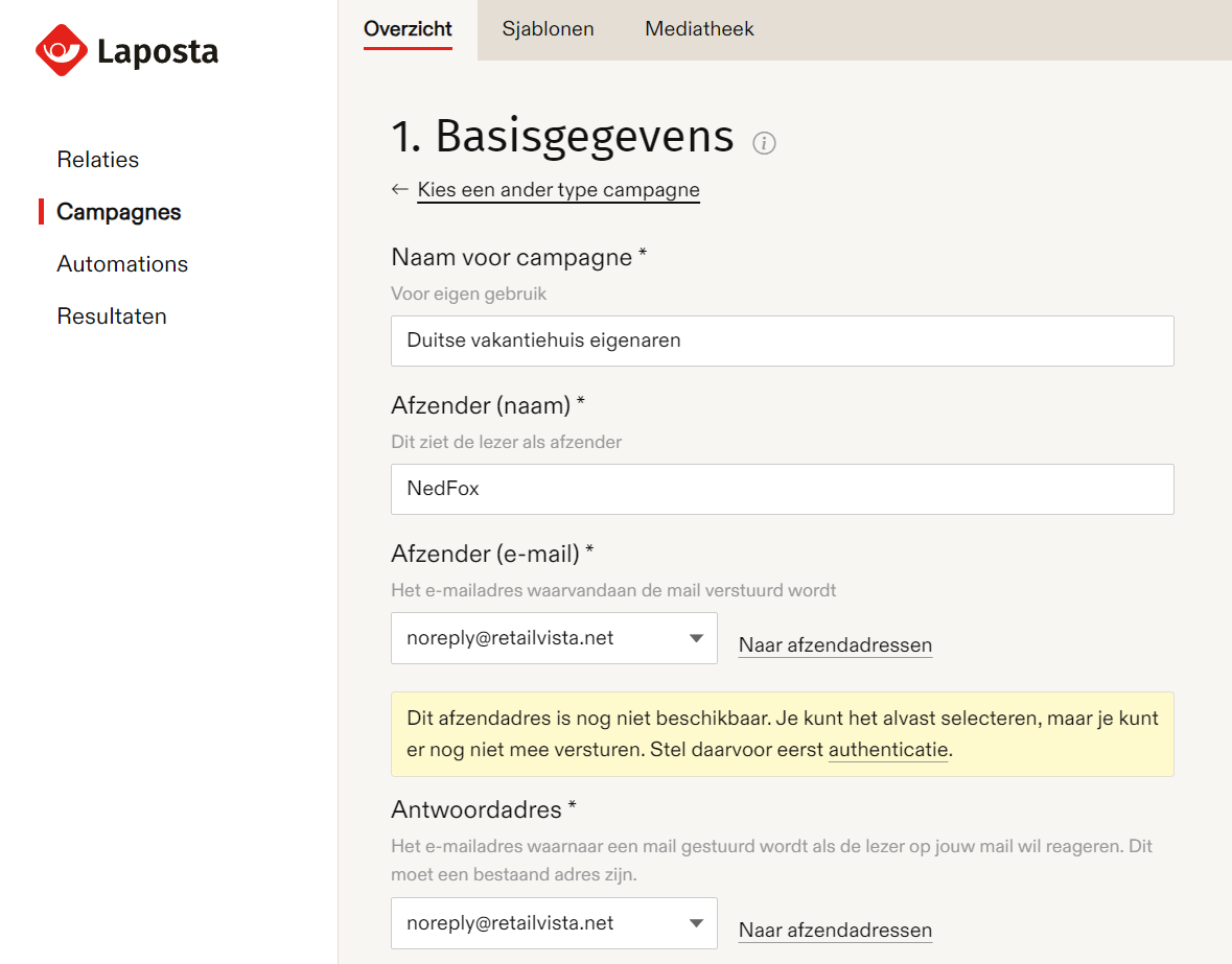 Nuvio update 2026 | NL Basis gegevens lijst LaPosta